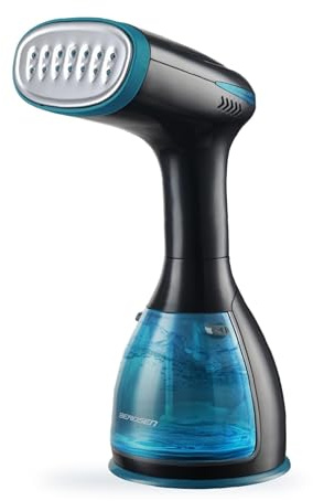 Berdsen Steamer - Vapor, 1500 W, 32 g/min, plancha de vapor, cepillo de vapor, plancha de viaje, compacto, negro