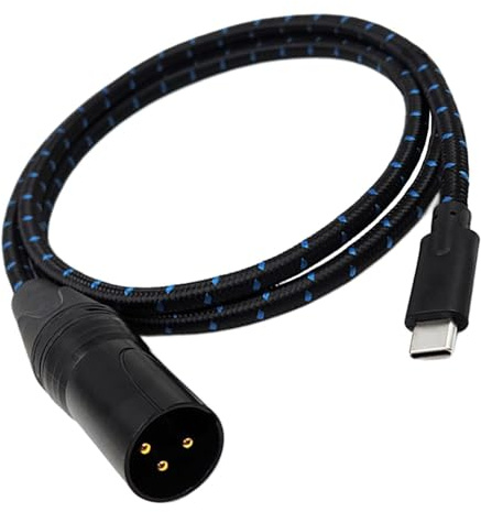 TAIZhiChen Typ C auf XLR, 3-polig, XLR, hohe Klangqualität, robustes Verbindungsgerät, Audio-Adapter für und Tablet, 100 cm