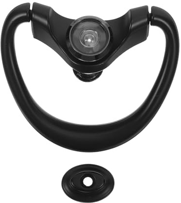 Holibanna Aldaba de Puerta con Ojo de Gato Vintage en Aleación de Zinc, Llamador Exterior Resistente en Color Negro Mate para Puerta de Madera o Metal, Accesorio Funcional para Entrada