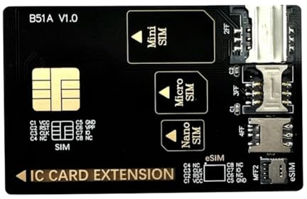 Wisyurt 4 en 1 Outil D'Adaptateur de Carte SIM pour Les Téléphones Mobiles Prise en Charge de la Carte de Cartes à Cartes Mini Sim/Micro Sim/Nano Sim/ESIM