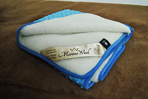 LIEBLICH & SUPER WARM Kaschmir Merino Schafwolldecke/Kuscheldecke/BETTDECKE, Schafwolle Merinowolle (140 x 200 cm, Blue)