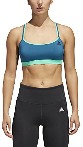 adidas Women's Crossback Bra, Real Teal, Large