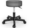 TRESKO Rollhocker höhenverstellbar Grau bis 150 kg | Hocker Drehhocker 10 cm Dicke Polsterung 47-60 cm Sitzhöhe | Arbeitshocker Bürohocker 360° drehbar mit Rollen