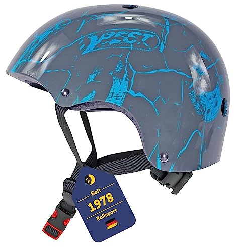 Best Sporting Skaterhelm I hochwertiger Fahrradhelm I Stabiler & stylischer Helm für Kinder, Jugendliche und Erwachsene in Größe L I stufenlos größenverstellbarer Skatehelm in blau