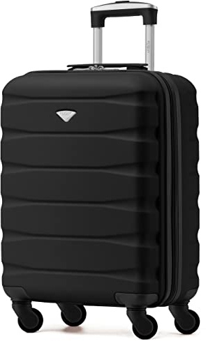 Flight Knight 55x40x20 Ryanair Priority Cabin Suitcase, Also for EasyJet, Jet2, Lightweight,ABS Hard Shell, Durable 4-Wheel Cabin Case, Carry-On Size 10kg Hand Luggage, Travel Bag- 55 x 40 x 20