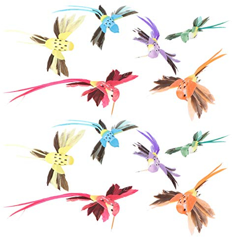 Cabilock 12St Simulationsvogel Vögel basteln Requisiten gefälschte -Figuren baumschmuck Weihnachten weihnachtsbaumschmuck künstliche Vögel künstlicher Kleiner Vogel draussen Statue