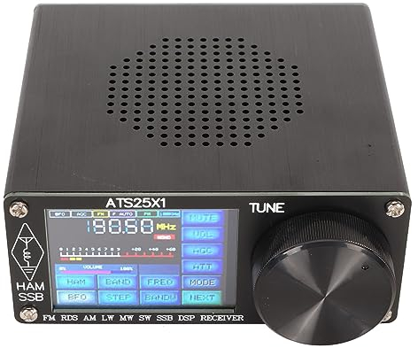 ATS25X1 Si4732 Funkempfänger, 2,4-Zoll-Farb-Touchscreen, 3000-mAh-Akku, Wiederaufladbar, FM LW MW SW SSB, Tragbarer Empfänger für Campingreisen