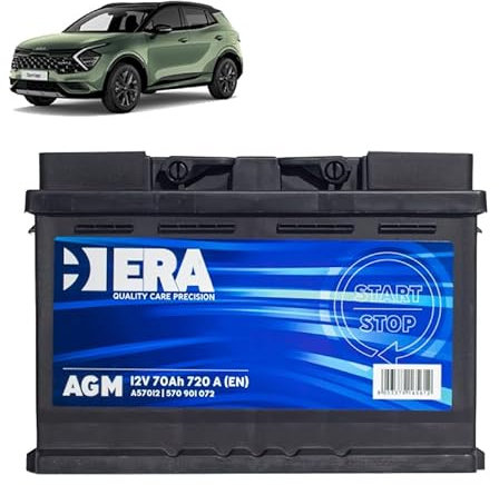 Batteria 70Ah A.G.M. per Kia Sportage 1.6 T-Gdi benzina 2021+