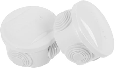 jojofuny Boîte de Jonction Électrique Étanche Ip55 pour Extérieur, Lot de 2pcs en Abs Blanc, Légère et Pratique pour Réparations Rapides
