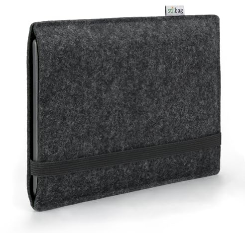 Stilbag eBook Reader Finn für Amazon Kindle Paperwhite 12 (2024) | Farbe: anthrazit/schwarz | eBook Reader-Tasche aus Filz | eReader Schutzhülle | ebook Reader Tasche Made in Germany