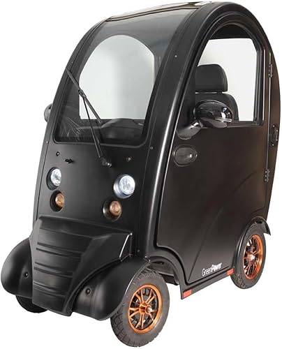 DashPod Enclosed Electric Mobility Scooter 1000W Lithium Battery by Green Power (Matte Black)