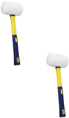 Housoutil 2pcs Installation Rubber Hammer for Flooring Fiber Mallet Head Hammer Craftsman for Slabs Rubber Mallet for Bat