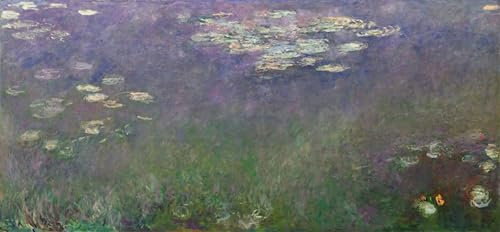 RZHRHJES Kunstwerk Bilder Leinwand Kunst Gemälde Leinwand Malerei Poster Seerosen Claude Monet Wandbild für Heimdekoration 60x90cm
