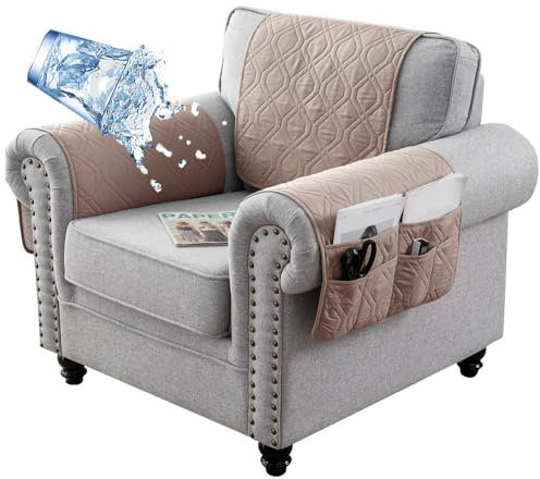 Armlehnenschoner für sessel leder kopfschutz für couch sofa überzug grau armbezug, armkappen ohrensessel armlehnenbezug breit abdeckung armlehnen organizer arm armrest cover armlehne bezug(1940,Couch