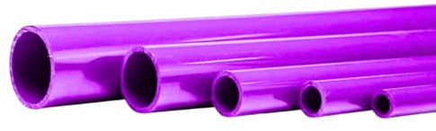 PVC Coloured Pipe Metric Solvent Weld Plumbing Tubing Aquarium Fish Tank Pond Piping Tube (Purple 1m Length, 20mm)