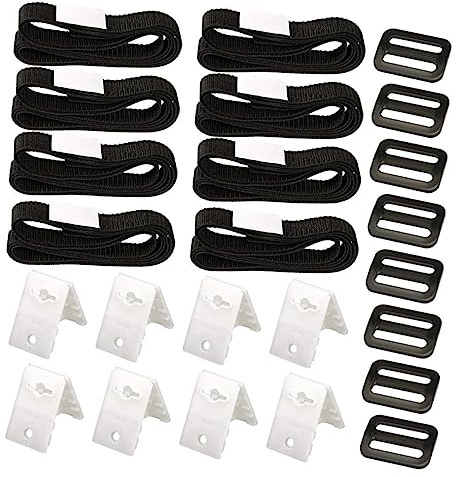 BEBEMOKO Sangle Élastique de Serrage pour Couverture Solaire Piscine Kit Fixation Robuste et Facile à Installer Accessoire pour Maintien Solide