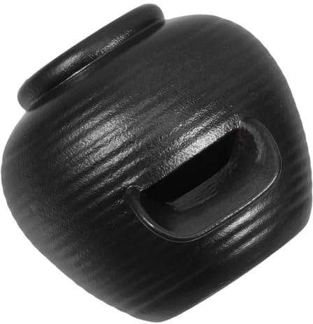 DOITOOL Fontaine Cascade Pot Céramique Noir U Forme Circulation Eau pour Aquarium Intérieur et Jardin Extérieur Décor Vivant avec Intégration Plantes Hydroponiques Design Élégant et