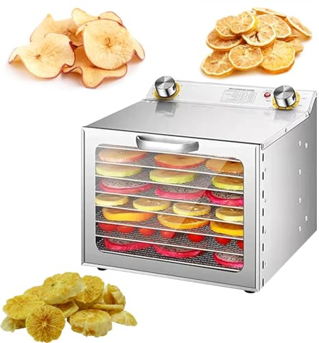 Food Dehydrator Machine with 14 Stainless Steel Layers,1000W Freeze Dryer Machine with Digital Timer and Temperature Control,360° Circulation,Meat Dehydrator for Jerky with Herbs,Mushrooms(8layers)
