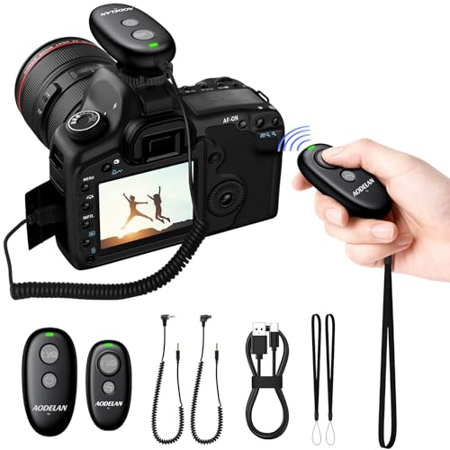 AODELAN USB-C Rechargeable Wireless Camera Remote Shutter Release for Canon EOS RP R6 Rebel T7 T6 T5 T3 SL2 5D Mark II III IV 6D Mark II 7D Mark II 7D Series 5D Series