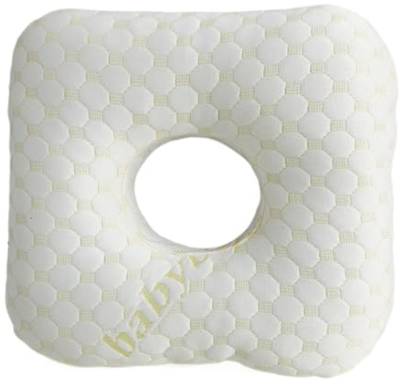 Dopsyesn Oreiller pour Piercing d'oreille - Coussin en Mousse à Mémoire,Coussin Donut 28x28x7 cm pour Oreille - pour Voyage Domicile Avion Voiture Bureau Salle de Sport