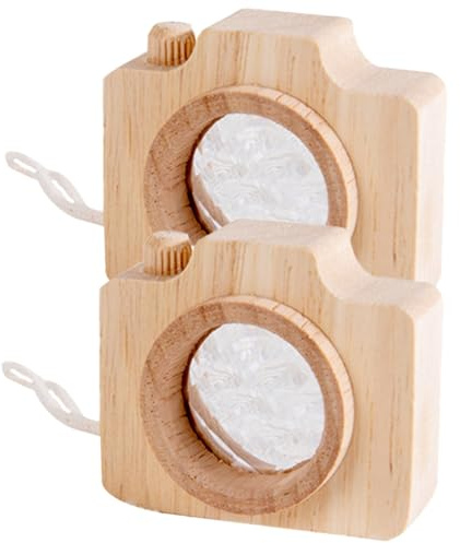 ORFOFE Caleidoscopio para 2 Piezas Cámara Miniatura Madera Natural Educativo Juguete Prismático Efecto Panal Adecuado para Explorar y Aprender Colores y Formas al Aire Libre