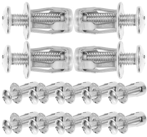 Healeved Set da 20 Pezzi di Bulloni di Ancoraggio Zincati per Porte Cave, Viti a Espansione in Acciaio Inossidabile con Dado a Petalo per Fissaggio Pareti Cave e Riparazione Porte a Nucleo