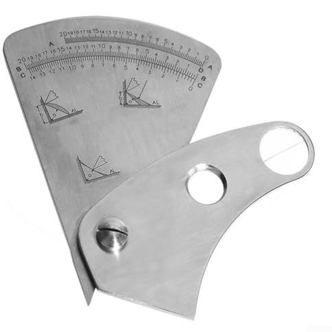 Calibro di saldatura in acciaio inossidabile con scala incisa per misurare le dimensioni di saldatura strumento per test di saldatura professionali