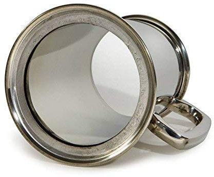 Wentworth Pewter - Schlichter Bierkrug, 1 Pint-Glasboden, schwerer Zinn, Bierkrug