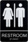 Unisex Toilet Sign for Door with UK Standard Braille Cell，Modern Business Signs for All Gender Restroom with 3M Tape,Self-adhesive Male, Female Acrylic Toilet signs 9”X6”