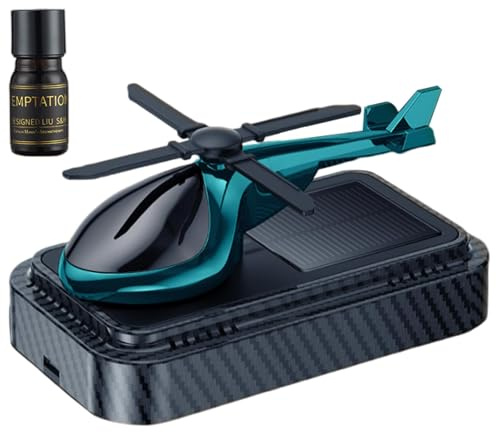 Diffuseur de parfum pour voiture, purificateur d'air solaire de voiture - Désodorisant automobile avec forme d'hélicoptère unique | Décorations de tableau de bord de luxe à économie d'énergie pour