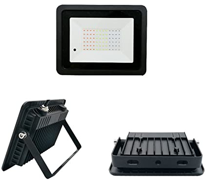 Reflectores LED, LED RGB Floodlight Outdoor Spotlight 2 0W 30W 50W 100W Reflector de lámpara de lavadora de pared IP68 RGB Iluminación de jardín de luz de inundación Para Patios, Jardines(No battery,5