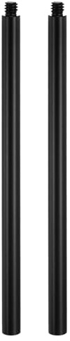 PATIKIL Varilla De Extensión Metálica De 6, 2 Piezas Roscas Hembra A Macho 1/4-20 0.31 De Aleación De Aluminio Ligero Accesorio Estabilizador Soporte Tubo Extensor, Negro
