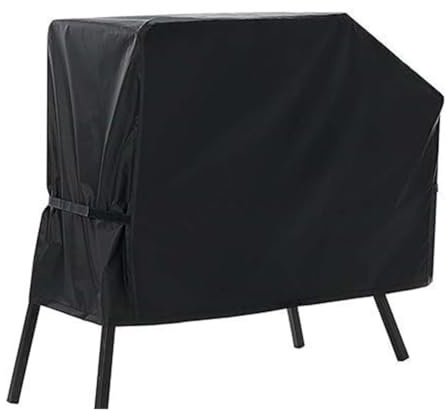 Homeponnew Copertura per griglia da 55 cm, con cappuccio e supporto, copertura protettiva compatibile con cottura all'aperto, tessuto impermeabile 420D/210D, resistente agli strappi, nero