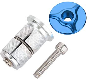Kuuleyn Fahrrad-Headset-Schraube, Aluminiumlegierung Stem Headset Top Cap Fahrradgabel Expander Bung 1/1,25 Zoll für Mountain Road Head Suspension Core Screw