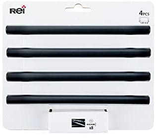 BLISTER CON 4 TIRADORES DE MUEBLE TIPO ASA FABRICADO EN ACERO INOXIDABLE ACABADO NEGRO MATE MOD.891H ENTREPUNTOS 128mm REI
