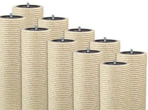 Kratzbaumland 11 cm Deluxe-Endstamm mit 8 mm Sisalseil Länge: 20 cm/Gewinde: 10 mm (M10)