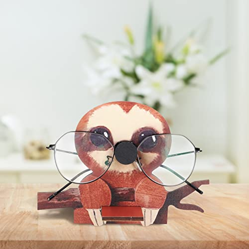 Pilipane Brillenhalter,Schmuckständer, Tierform, Brillenhalter, einzigartig, schönes Design, natürlich, geruchlos, Verbundholz, Brillenständer, Heimbüro, Schreibtischdekoration, Geschenk (Faultier)