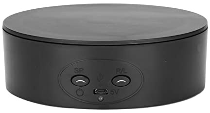YWBL-WH 360° Drehteller, USB, 3kg Tragkraft, schwarz | 2-Gang-Regulierung, leiser Betrieb, Anti-Shake, für Ausstellungen und Präsentationen