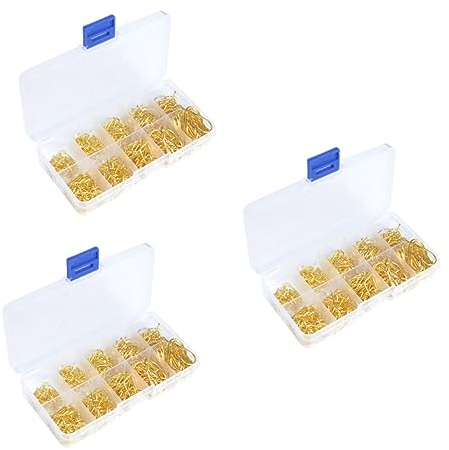 Toddmomy 50stücke Fischhaken Gold - Angelzubehör Für Outdoor-aktivitäten Leicht Und Tragbar Praktisch Für Und Salziges Wasser