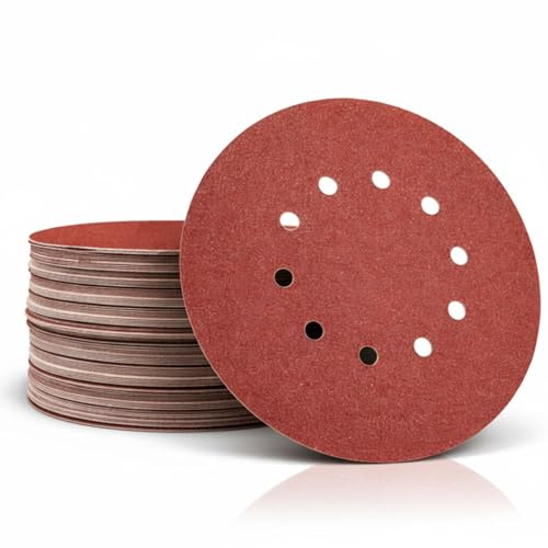 RODOPI RedDevil Schleifscheiben 225 mm K40 – Zirkonkorund für Trockenbauschleifer & Exzenterschleifer, 10-Loch, 100 Stück