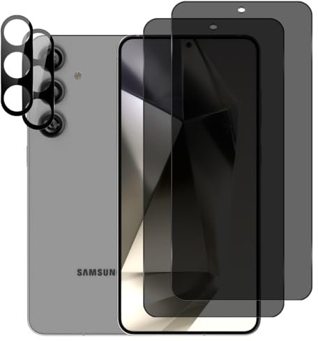 NicMool Privacy Pellicola Protettiva per Samsung Galaxy S24 [2+2 Pezzi] Anti-Spia + Fotocamera, Durezza 9H Vetro Temperato Protezione Schermo