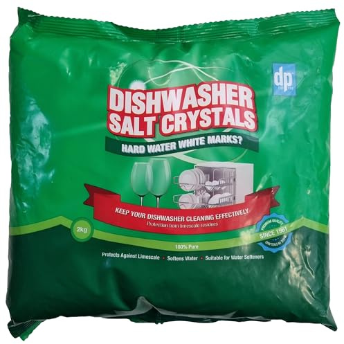 Dri-Pak Dishwasher Salt Crystals 6 x 2kg – Water Softening Salt for Dishwashers, Prevents Limescale & Improves Cleaning Performance
