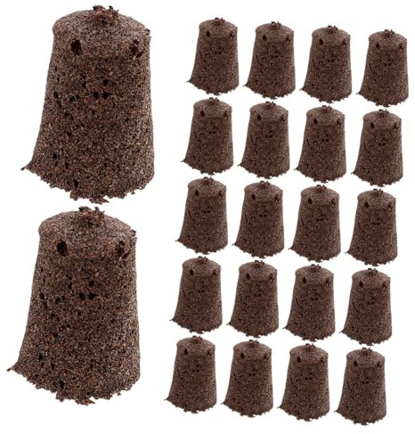 Happyyami 30 Pièces Bloc De Semis De Coton De Charbon De Bois Blocs De Tourbe Sols pour La Culture Hydroponique Remplacement Rapide des Racines Racines Hydroponiques Fournitures De Culture