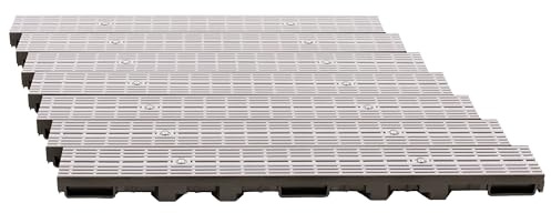ScarMaxx 7m Canaletta scolo Acqua piovana A15 Altezza 60 mm - Griglia scolo Acqua piovana Set Completo 13 x 700 x 6 cm Linea Grigio
