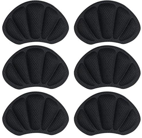 Kronwahl 3 Paar Fersenschutz Schuheinlagen, erstklassiges Fersenpolster für Schuhe, bequemer Fersenschoner, selbstklebende rutschfeste Fersenkissen für optimalen Komfort (schwarz)