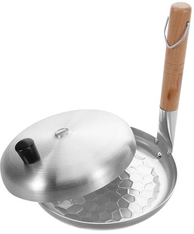 IMIKEYA Japanese Style Nonstick Omelette Pan 17cm Aluminum Lid Vertical Handle Gas Stove Cooking Egg Skillet for Authentic Egg Dishes and Japanese Cuisine