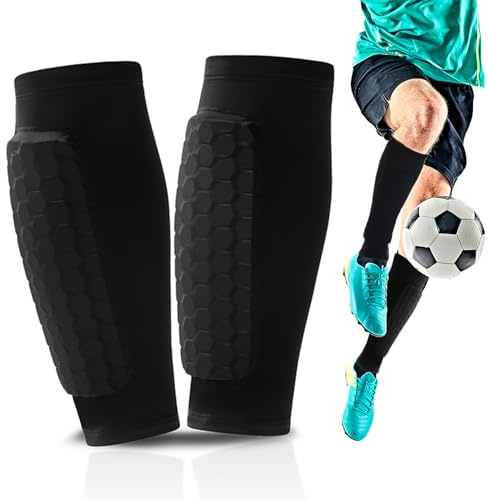 Schienbeinschoner für Fußball - Shin Guards für Kinder und Jugendliche, Stoßfester Schienbeinschutz für Jungen und Mädchen