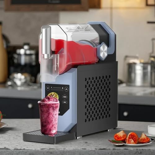 Macchina Per Granite Gelati 240w-Non Necessita Di Ghiaccio,Visualizzazione Della Temperatura In Tempo Reale,Autopulizia,5 Programmi Preimpostati,Touch,Per Frappé,Smoothie Milkshake,Blue