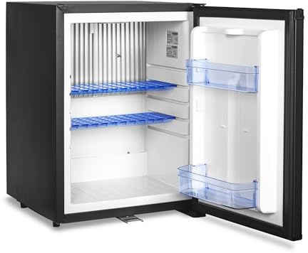 Smad Camping Kühlschrank 12v 230v, 40L, Leiser Wohnmobil Kühlschrank mit Schloss, Absorber Kühlschrank 12v, 0-10℃, Reversible Tür