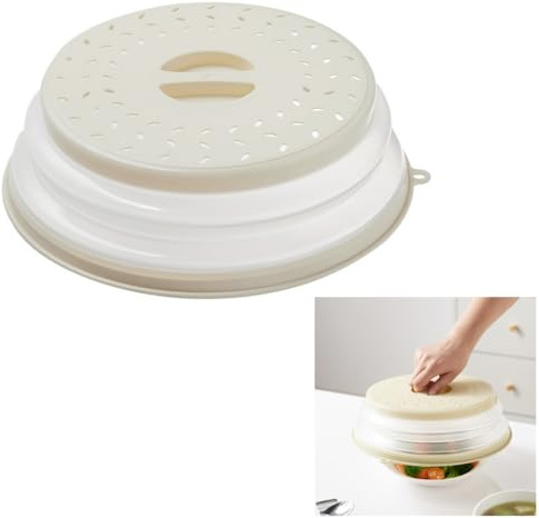 microwave cover for food,plate covers for food, collapsible microwave splash guard, food dust and mosquito cover, can be used as a colander for washing fruits and vegetables